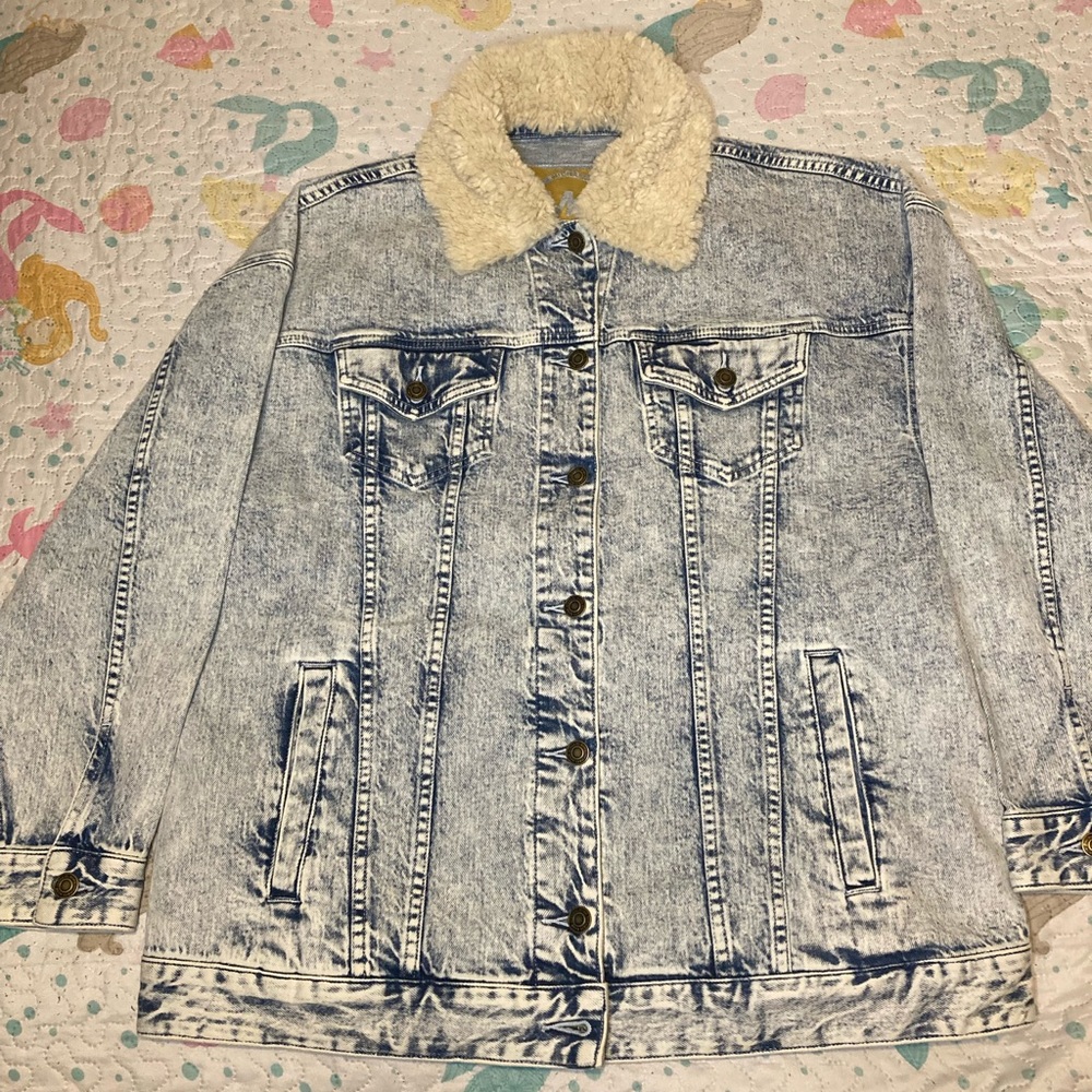 NWT MK Unisex /Long Sleeves Classic Riviera Blue Jeans Jacket,Sz M /Plus